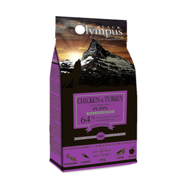 Croquette Chiot Black olympus Grandes Races - Poulet & Dinde - 12kg