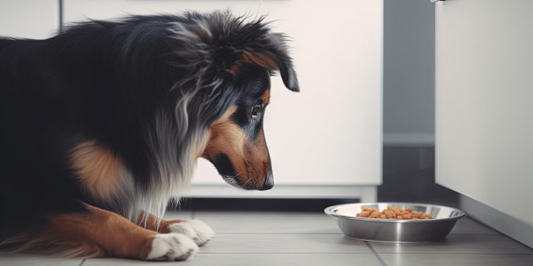 Image illustrant un chien refusant de manger, pour comprendre les raisons possibles et trouver des solutions