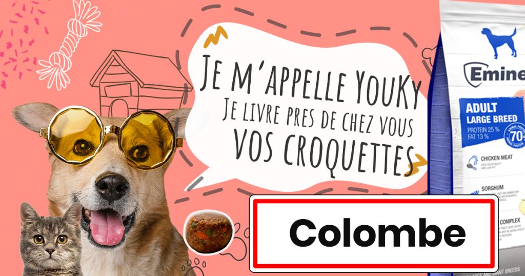 Livraison de croquettes à Colombe